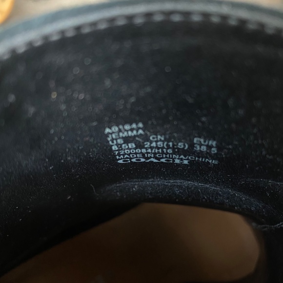 Black suede coach heeled boots - Picture 5 of 5